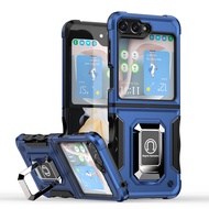 Suitable for Samsung Galaxy Z FliP 6 military flag phone case folding Galaxy Z FliP 5 ring holder Ga