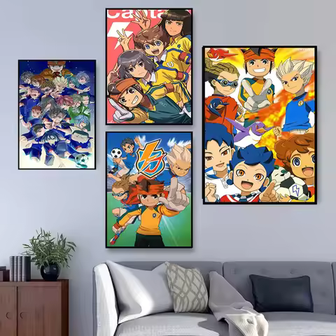 Inazuma Eleven Satin Cloth Poster Home Decoration Wall Art Fabric Poster Print 20x30cm,27x40cm,30x45