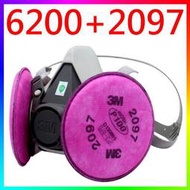 {CF舖}3M6200雙罐式防毒面具 三件組<3M 6200面體+2097濾棉> 3M2097 P100有機蒸氣濾棉