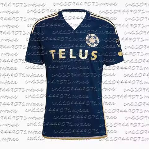 Vancouver Whitecaps FC 2025/26 Away Jersey Men's Soccer Shirt MLS Football Jersey Fan Version Navy B