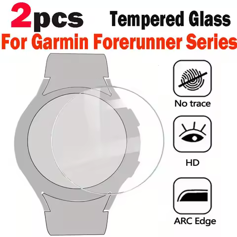 2pcs 9H HD Tempered Glass for Garmin Forerunner 55 235 245 Screen Protector for Forerunner 735 XT 64