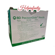 BD PrecisionGlide 21G x 1 1/2TW (0.8mm x 38mm) Needles 100s