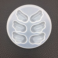 [Mold Warehouse] 6 Grid Angel Wings Semi-Three-Dimensional Wings Silicone Mold