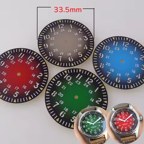 Vintage Pilot Watch Dial 33.5mm for NH35 NH36 NH38 NH70 ETA2824 PT5000 Nologo Dial Face Diver Watch 