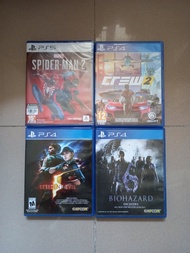 ps5 games ps4 games spiderman 2 漫威 蜘蛛俠 2（全新未開封）marvel  the crew 2 飄酷車神 2 賽車  resident evil 5 biohaza