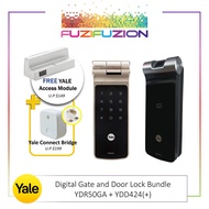 Yale YDR50GA Gate &amp; YDD424(+) Door Digital Lock Bundle (FREE Yale Access Module + Connect Bridge/DDV1/TOP UP FOR DDV3)