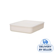Citylife Sleek Flat Storage Box with Lid - White (6.5L)