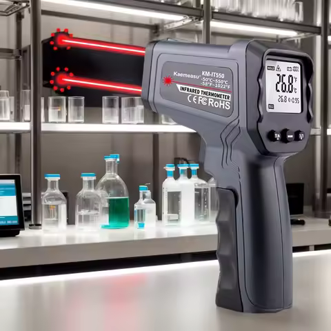 Non-Contact Pyrometer Infrared Thermometer -50~1600C Thermometro LCD IR Laser Digital Temperature Th