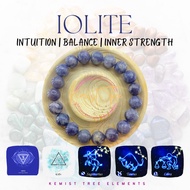 IOLITE BLOOD IOLITE NATURAL CRYSTAL GEM STONE BRACELET ACCESSORIES