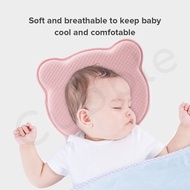 Cubble Flat Head Prevention Pillow with Cover (Organic Bamboo Memory Foam Baby Head Pillow) [Improved Version]