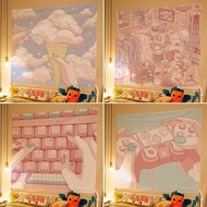 ins Pink Tapestry Background Hainging Cloth Wall Decoration Wall Haing Cloth Student Dormitory Bedro