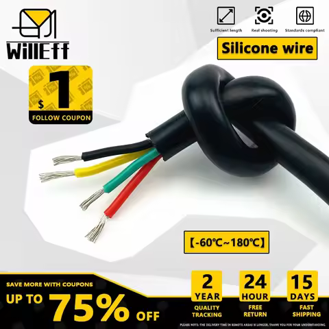 2/3/4C Jacket cable Sheathed wire Silicone Flexible wire soft Temperature resistant shielded cable a