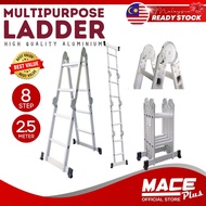 8 Step 2.5m Multipurpose Ladder Step Ladder Foldable Ladder Tangga Lipat Tangga Aluminium Tangga