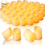 Tifum 24pcs Flameless Candles Tea Lights Battery Operated Electric Led Votive Fake Candles For Weddi