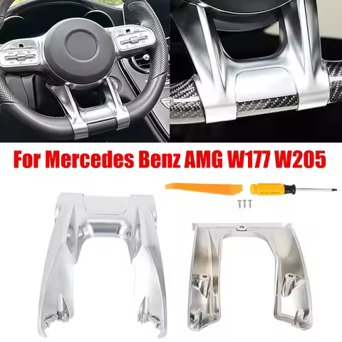 Car Steering Flat Wheel Lower Trim Cover For Mercedes Benz AMG 2019+ Sport A W177 B W247 C W205 E W2