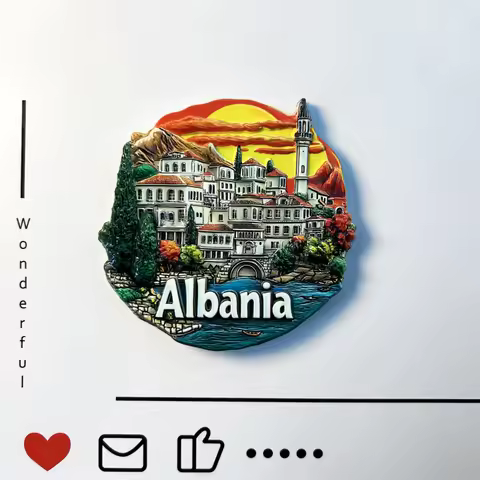 Albania, urban landscape, tourism commemoration, architecture, creative threedimensional, refrigerat