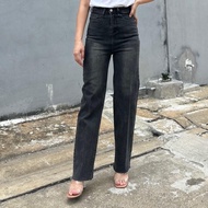 chewaonlinestore -J027- MOM Jeans กางเกงยีนส์ ทรงมัม ปลายขาปล่อย