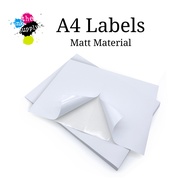 A4 Matt White Sticker Label Paper for Inkjet & Laser Printer for Address Packaging Shipping Label [t