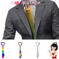 BJASHOP Striped Tie, Rainbow Personality Shirt Neckties, Casual Colorful Men Accessories Gay Parade