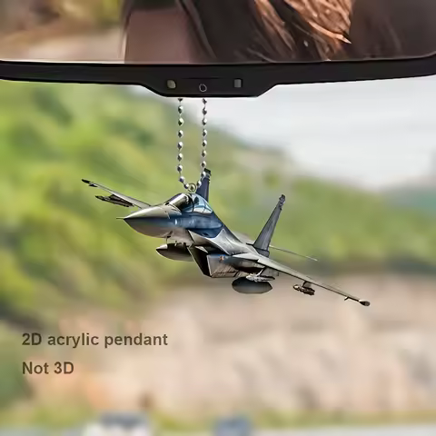 keychain plane 2D fighter keychain, simulation aviation small plane creative keychain, gift