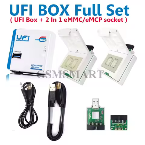 100% original UFI Box full set / Ufi Box + eMMC Soctet Support FBGA 153/169/162/186/221/254 ful Jtag