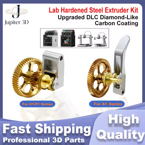 For Lab X1 P1P P1S Upgrade All Metal Extruder Gear CNC Nano Coated Extrusion Head Gear Kit For Bambu
