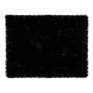 Square Black Fur Rug - Fur Carpet