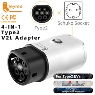 V2L ตัวแปลงเครื่องชาร์จและดิสชาร์จแบบ2 Feyree สำหรับการเดินทาง2ประเภทยานพาหนะเพื่อบรรจุตัวแปลงไฟฟ้าแ
