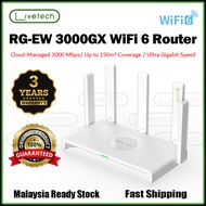 LiveTech RG-EW3000GX WiFi 6 Router Dual-WAN Gigabit Router High Speed Dual Band 2.4GHz + 5Ghz Wirele
