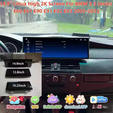 14.9" Linux Carplay For BMW 3 5 Series E60 E61 E90 E91 E92 E93 2005-2012 Car Multimedia Player Auto 