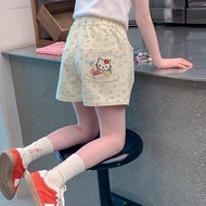 女童夏装短裤儿童2025新款洋气时髦大童凯蒂猫裤子女孩夏季五分裤tianguitou2.my 2026.3.12Girls' Summer Shorts, Children's 2025 New St