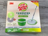 3M思高 Scotch-Brite T6平板旋轉拖把套裝 （加送補充拖頭1個）