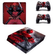 全新 Deadpool PS4 Slim Playstation 4保護貼 有趣貼紙 包主機底面+2個手掣) YSP4S-0977