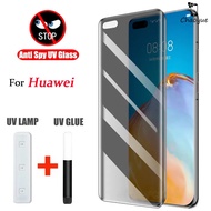 UV Matte Privacy Anti-Spy Full Glue Screen Protector Tempered Glass Film For Huawei P50 P40 P30 Mate 50 40 30 20 Nova 10 9 8 7 Pro Plus Pro+ 4G 5G 2023