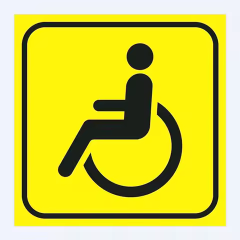 1 Pcs Removable Decal Disabled Sign Car Sticker Waterproof Accessories On Bumper Rear Window Laptop 