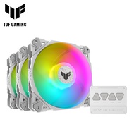 【ASUS 華碩】TUF GAMING TF120 ARGB 機殼風扇 白色/三入套組｜附控制器