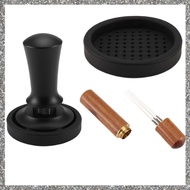 Coffee Espresso Tamper 51mm with WDT Tool Calibrated Spring Loaded with Silicone Mat for Espresso Co