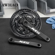 [AWHAO] Anodized Finish 48T Aluminum Crankset Irregular Tooth Design Mountain Bike Crankset for Cycl