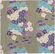 NOREN Furoshiki Wrapping Cloth Bag (Retro Flower Purple) Medium Size 27.56 inches (70 cm), Made in J