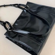 D0801 Large-Capacity Postman Retro Bag Female Portable Crossbody Tote Bag All-Match Simple High-End 