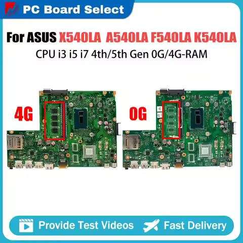 For ASUS Laptop Motherboard X540LJ R540LA X540L X540LA Mainboard A540L F540L Latest Generation CPU I