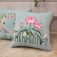 Unfinished DIY Embroidery Kit Pillow Cushion Case Flower Cross Stitch Set Needlework Handmade Sewing Art Craft Gift Home Decor