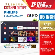 【OWN TRUCK DELIVERY】Philips 65 Inch OLED 4K UHD Android TV 65OLED706 | Klang Valley Only | Smart TV | 3-Sided Ambilight | Dolby Atmos &amp; DTS Play-Fi