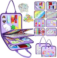 Esjay Busy Board Montessori, Educational Learning Fine Motor Skills, Purple