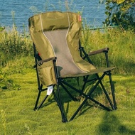 Outdoor Chair Picnic Chair Camping Camping Chair Foldable Portable High Backrest plus-Sized Widened 