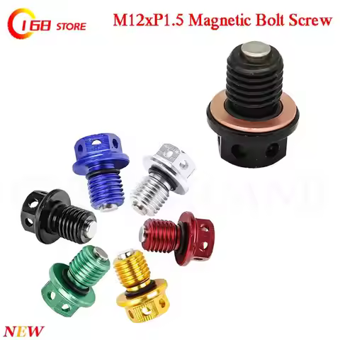 CNC M12xP1.5 Magnetic Oil Drain Plug Bolt Screw For Yamaha YZF-R3 YZF-R25 MT-03 MT-25 YZ250 YZ250X X