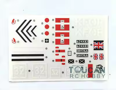 Accessories HENG LONG 1/16 Scale British Challenger II RC Tank 3908 Decal Decoration Sticker TH00497