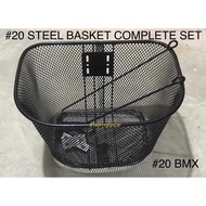 BMX 20 BIKE STEEL BASKET COMPLETE SET
