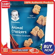 Gerber - Animal Crackers (Cinnamon Graham) 170g - hole Grain Biscuit For Toddler 12m+/Biskut Haiwan 