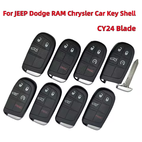 Key Shell CY24 Blade 3/4/5 Buttons For Jeep Grand Cherokee Dodge Ram 1500 Journey Charger Dart Chall